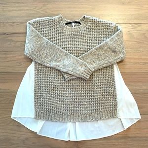 ADORABLE Kenzie Sweater. XS Beige and Cream.